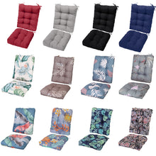 Load image into Gallery viewer, 2Pcs Waterproof Rocking Chair Cushion Upper And Lower Back And Seat Sets With Non-Slip Ties Oxford Cloth Surface Polyester Filling Comfortable For Indoor Home Office Car