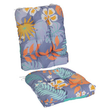 Load image into Gallery viewer, 2Pcs Waterproof Rocking Chair Cushion Upper And Lower Back And Seat Sets With Non-Slip Ties Oxford Cloth Surface Polyester Filling Comfortable For Indoor Home Office Car
