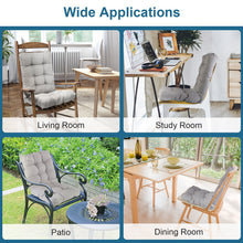 Load image into Gallery viewer, 2Pcs Waterproof Rocking Chair Cushion Upper And Lower Back And Seat Sets With Non-Slip Ties Oxford Cloth Surface Polyester Filling Comfortable For Indoor Home Office Car