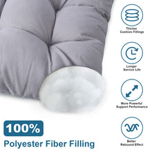 Load image into Gallery viewer, 2Pcs Waterproof Rocking Chair Cushion Upper And Lower Back And Seat Sets With Non-Slip Ties Oxford Cloth Surface Polyester Filling Comfortable For Indoor Home Office Car
