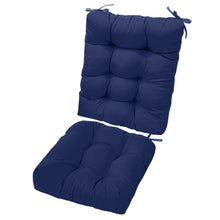 Load image into Gallery viewer, 2Pcs Waterproof Rocking Chair Cushion Upper And Lower Back And Seat Sets With Non-Slip Ties Oxford Cloth Surface Polyester Filling Comfortable For Indoor Home Office Car

