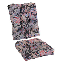 Load image into Gallery viewer, 2Pcs Waterproof Rocking Chair Cushion Upper And Lower Back And Seat Sets With Non-Slip Ties Oxford Cloth Surface Polyester Filling Comfortable For Indoor Home Office Car

