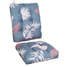 Load image into Gallery viewer, 2Pcs Waterproof Rocking Chair Cushion Upper And Lower Back And Seat Sets With Non-Slip Ties Oxford Cloth Surface Polyester Filling Comfortable For Indoor Home Office Car
